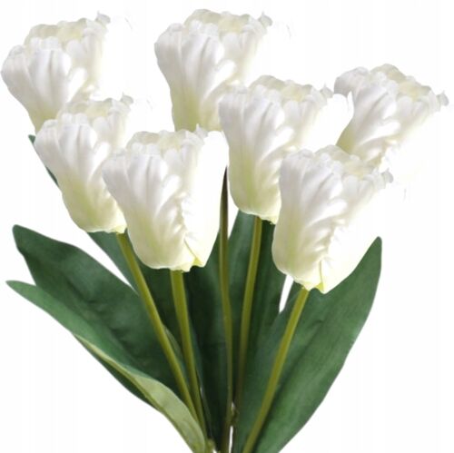 TULIPAN BUKIET SZTUCZNYCH TULIPANÓW ROZWINIETE SZTUCZNE TULIPANY 42CM H2