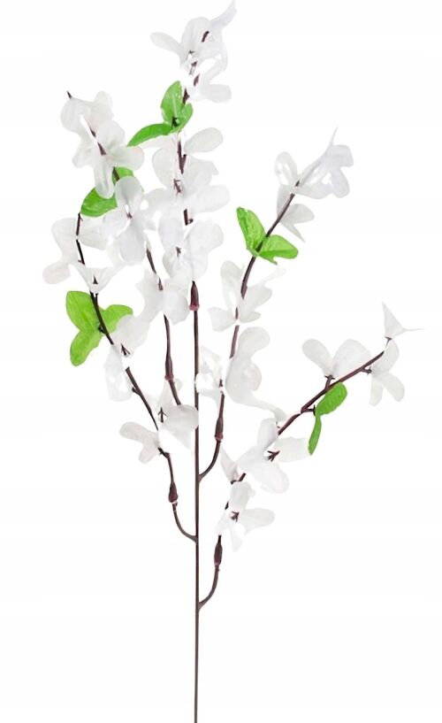 FORSYCJA SZTUCZNA GAŁĄZKA DEKORACYJNA GAŁĄZKI FORSYCJI BIAŁA 51 CM SW1