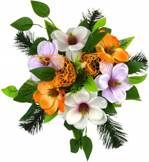KOMPOZYCJA Z PIWONI STROICZEK WIOSENNE KWIATY STROIK DEKORCJA IKEBANA